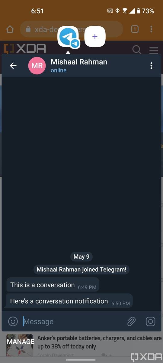 Notification bubbles in ZenUI 8 based on Android 11