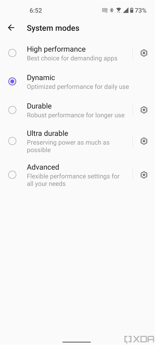 Performance mode options in ZenUI 8 on the ASUS ZenFone 8