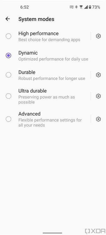 Performance mode options in ZenUI 8 on the ASUS ZenFone 8