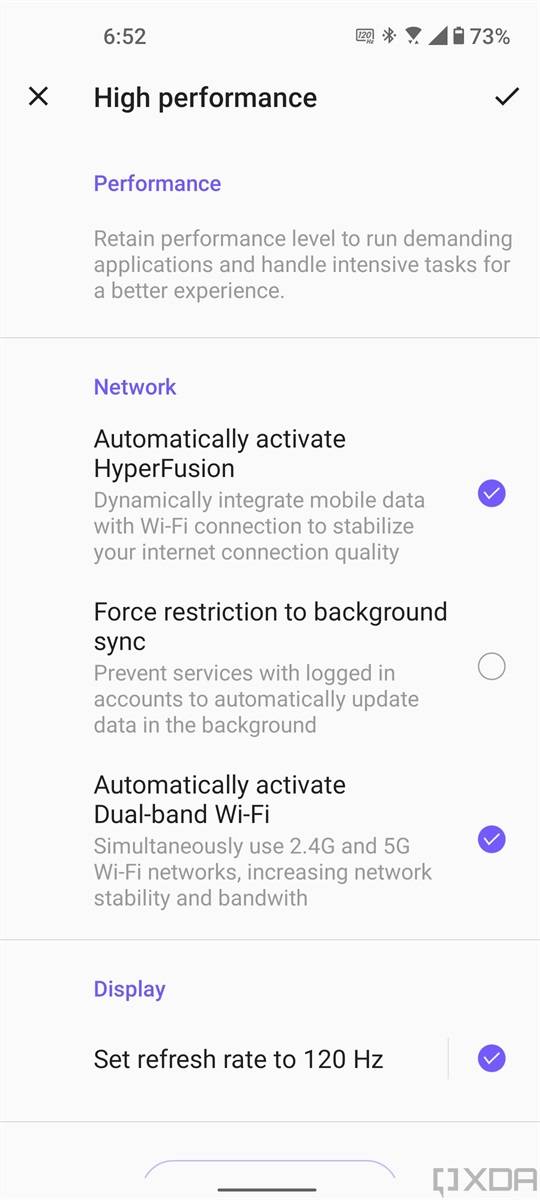 High-performance mode in ZenUI 8 on the ASUS ZenFone 8