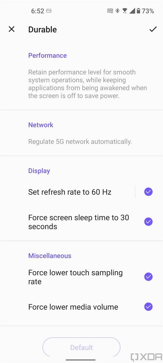 Durable mode in ZenUI 8