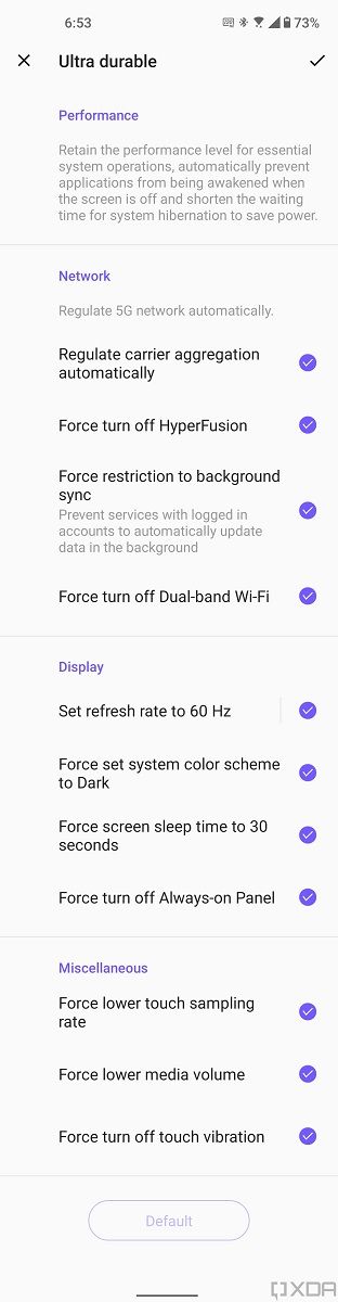 Ultra durable mode in ZenUI 8