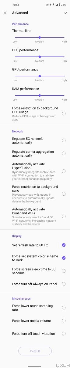 Advanced mode in ZenUI 8