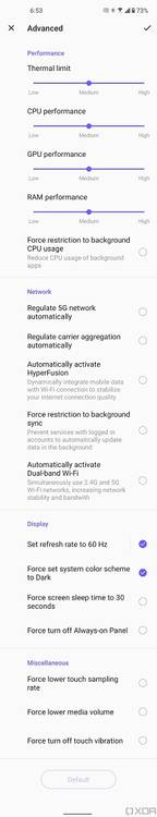 Advanced mode in ZenUI 8