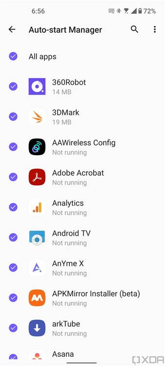 Auto-start manager in ZenUI 8