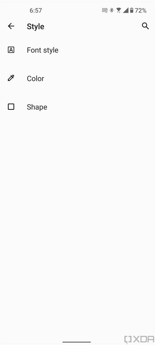 Style settings in ZenUI 8 on the ASUS ZenFone 8