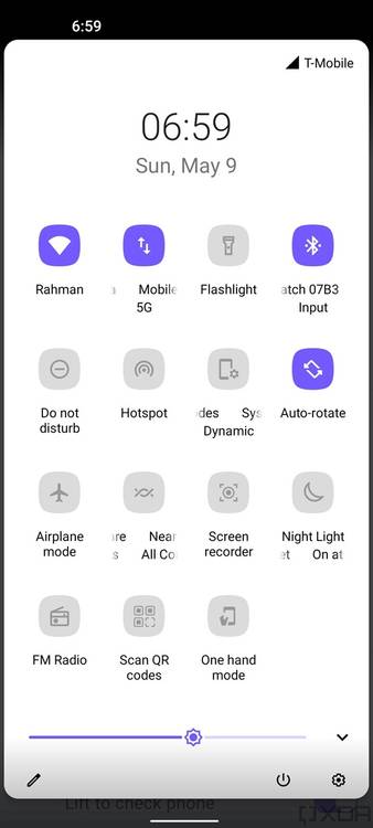 One-handed quick settings layout available in ZenUI 8