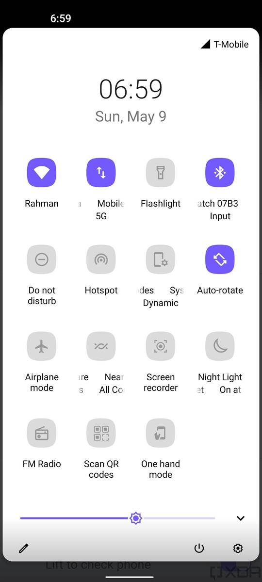 One-handed quick settings layout available in ZenUI 8
