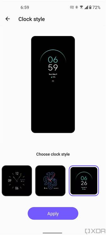 Always on Display styles in ZenUI 8
