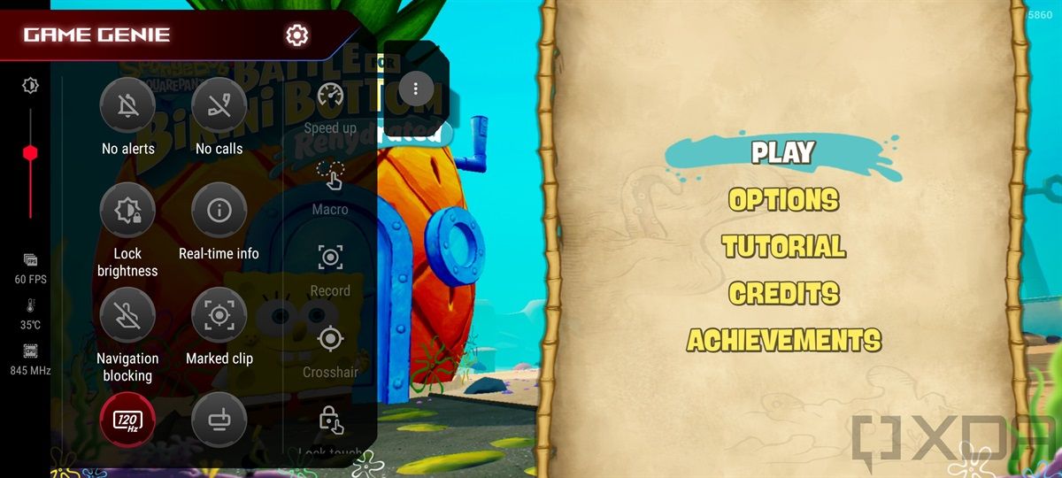 Game genie overlay in ZenUI 8 on the ASUS ZenFone 8