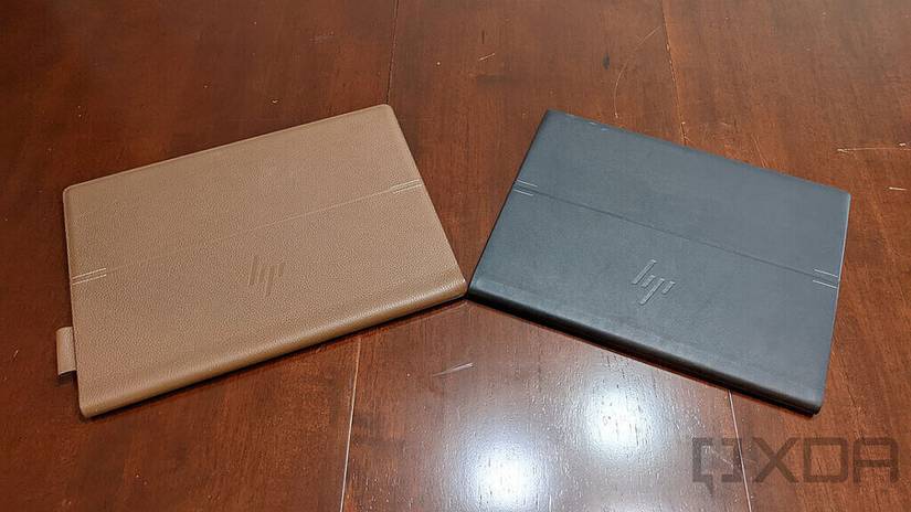 Brown Spectre Folio and black Elite Folio