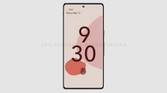 Google Pixel 6 Pro render display showing the time