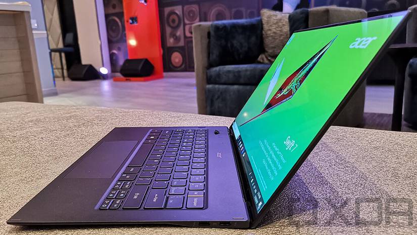 Angled view of Acer Swift 7