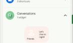 Conversation widget in the widget picker of Android 12