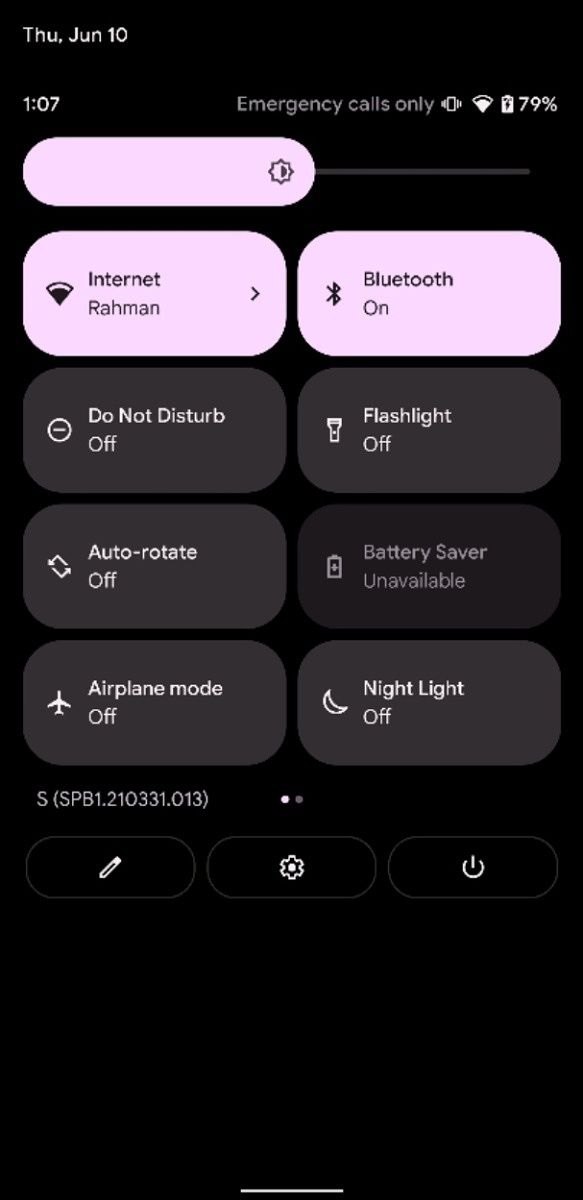 New Internet Quick Settings tile in Android 12
