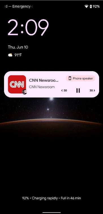 Media player in Android 12 Beta 2 redesigned