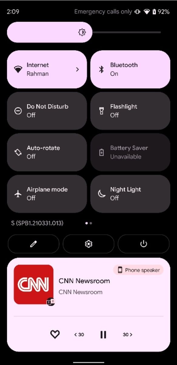 Media player in Android's notifications