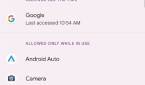 Permission management accessed through privacy dashboard of Android 12 Beta 2