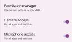 Toggles for camera and microphone access in Android 12