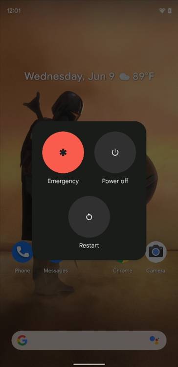 New power menu in Android 12 Beta 2