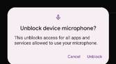 Unblock device microphone access in Android 12