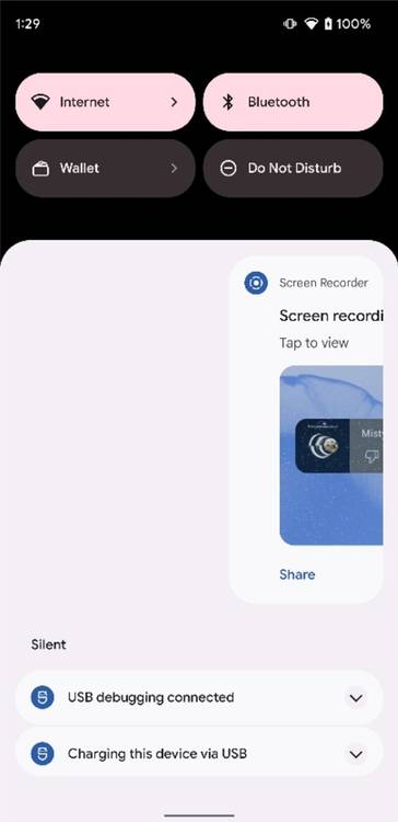 Android 12 Beta 2 notification half-swipe