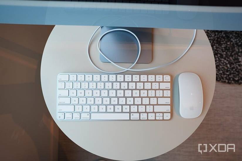 Apple's Magic Mouse and Magic Keyboard with an iMac