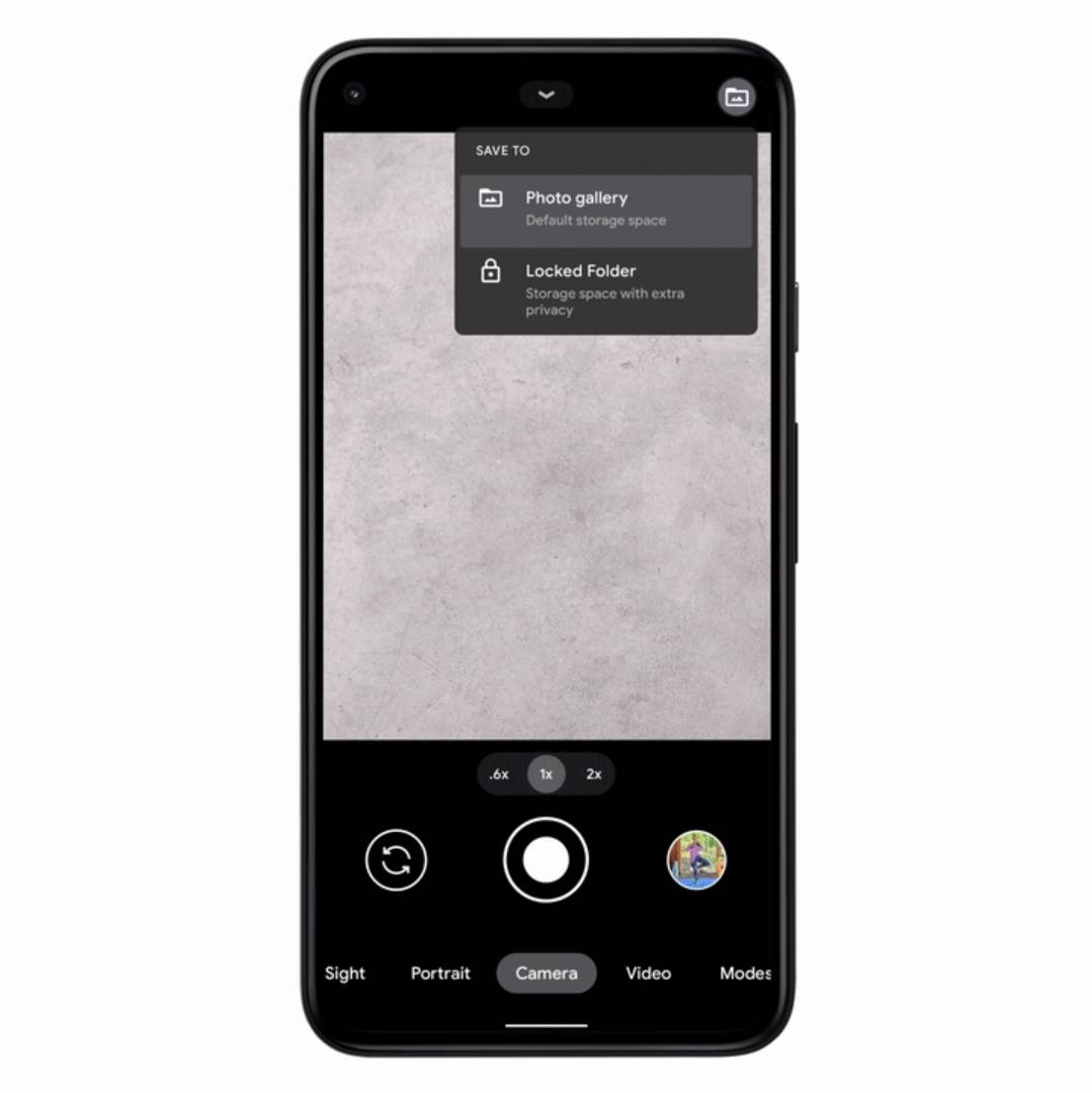 Saving an image to the Locked Folder in Google Photos