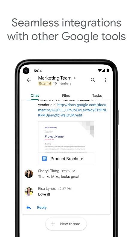 Google Chat Conversation