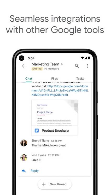 Google Chat Conversation