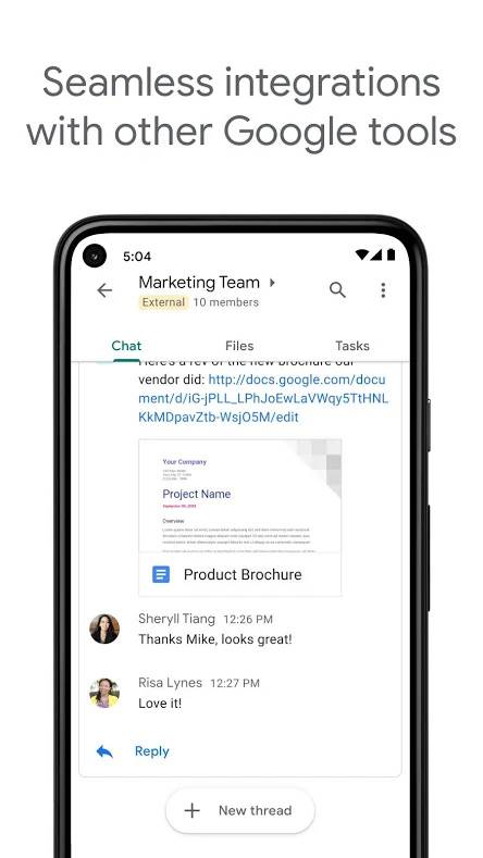 Google Chat Conversation