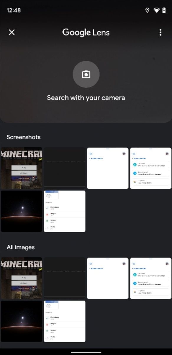 Google Lens new gallery