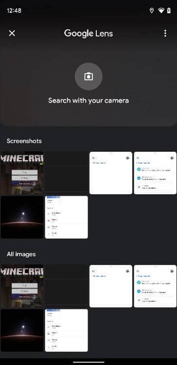 Google Lens new gallery
