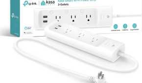 The Kasa Smart Plug Power Strip KP303 features three individually controllable smart outlets and two always-on USB Type A ports. It's available for just $22.79 on Amazon right now.