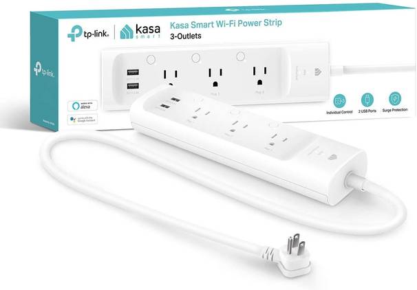 The Kasa Smart Plug Power Strip KP303 features three individually controllable smart outlets and two always-on USB Type A ports. It's available for just $22.79 on Amazon right now.