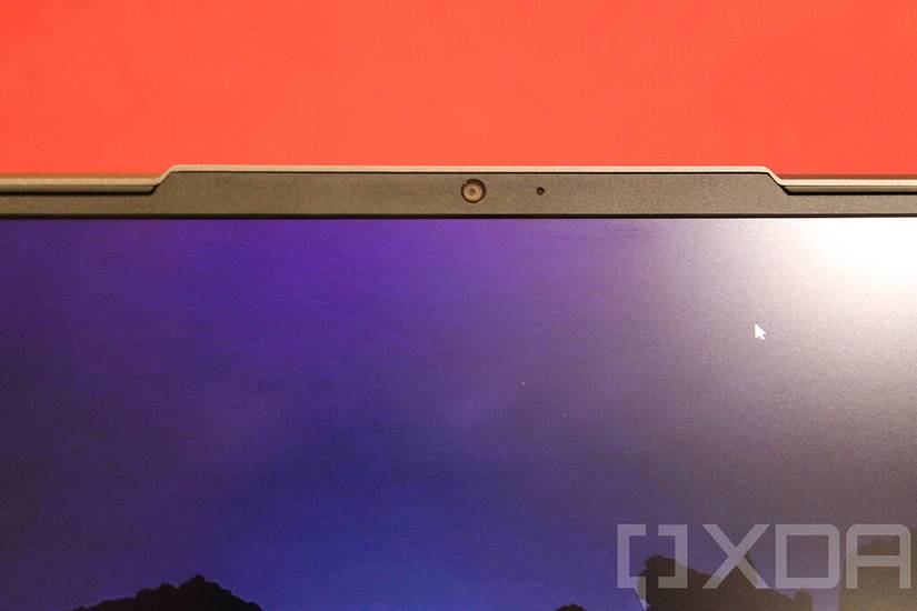 Close-up of top bezel on Legion 5 Pro