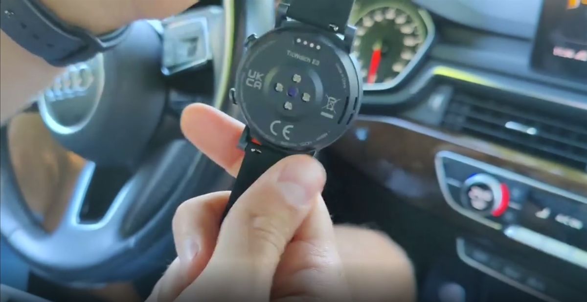 Rear of the Mobvoi TicWatch E3