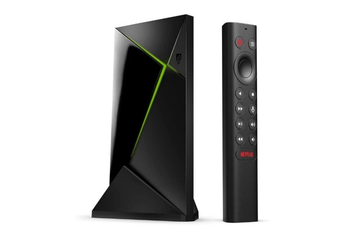 Nvidia Shield TV Pro on white background