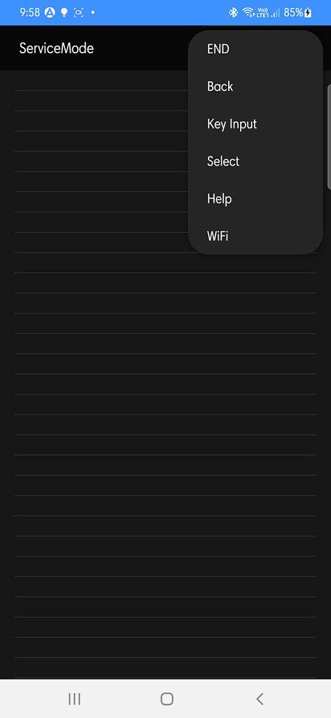 Samsung Android hidden code service mode