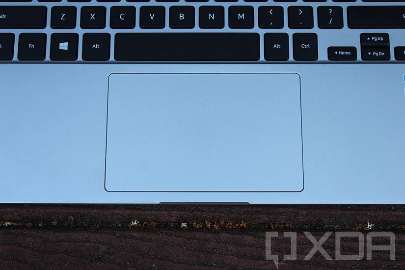 Close up of Samsung Galaxy Book Go touchpad