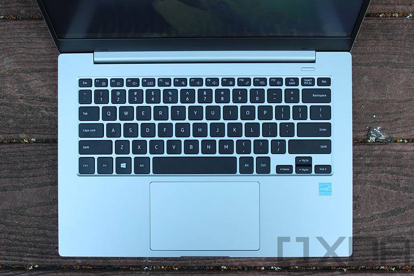 Top down view of Samsung Galaxy Book Go keyboard