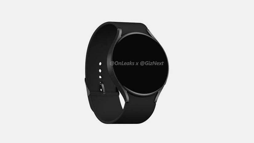 Samsung Galaxy Watch Active 4 leaked render black on gray background