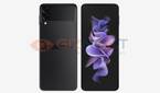 Unfolded Samsung Galaxy Z Flip 3 in black
