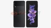 Unfolded Samsung Galaxy Z Flip 3 in black