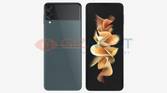 Unfolded Samsung Galaxy Z Flip 3 in gray