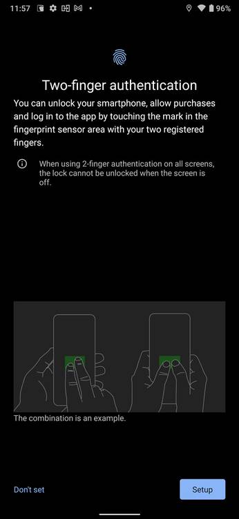 Sharp Aquos R6 settings page