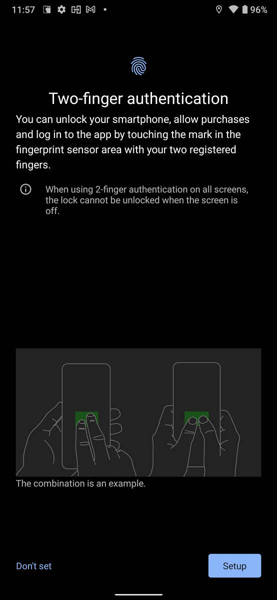Sharp Aquos R6 settings page