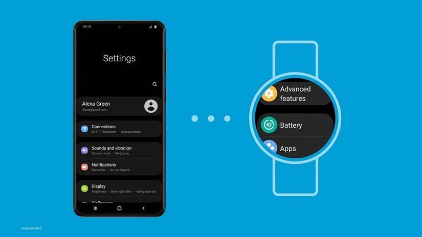 Settings on One UI Watch