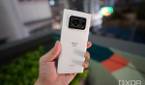 The Sharp Aquos R6 in white in the hand.