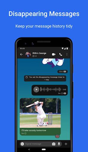 Signal Conversation Screen with Disappearing Messages